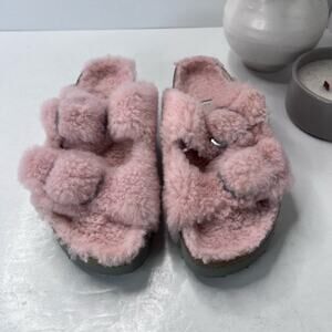 Papillio Birkenstock Arizona Big Buckle Pap Shearling Sandal Women 9 Narrow Fit